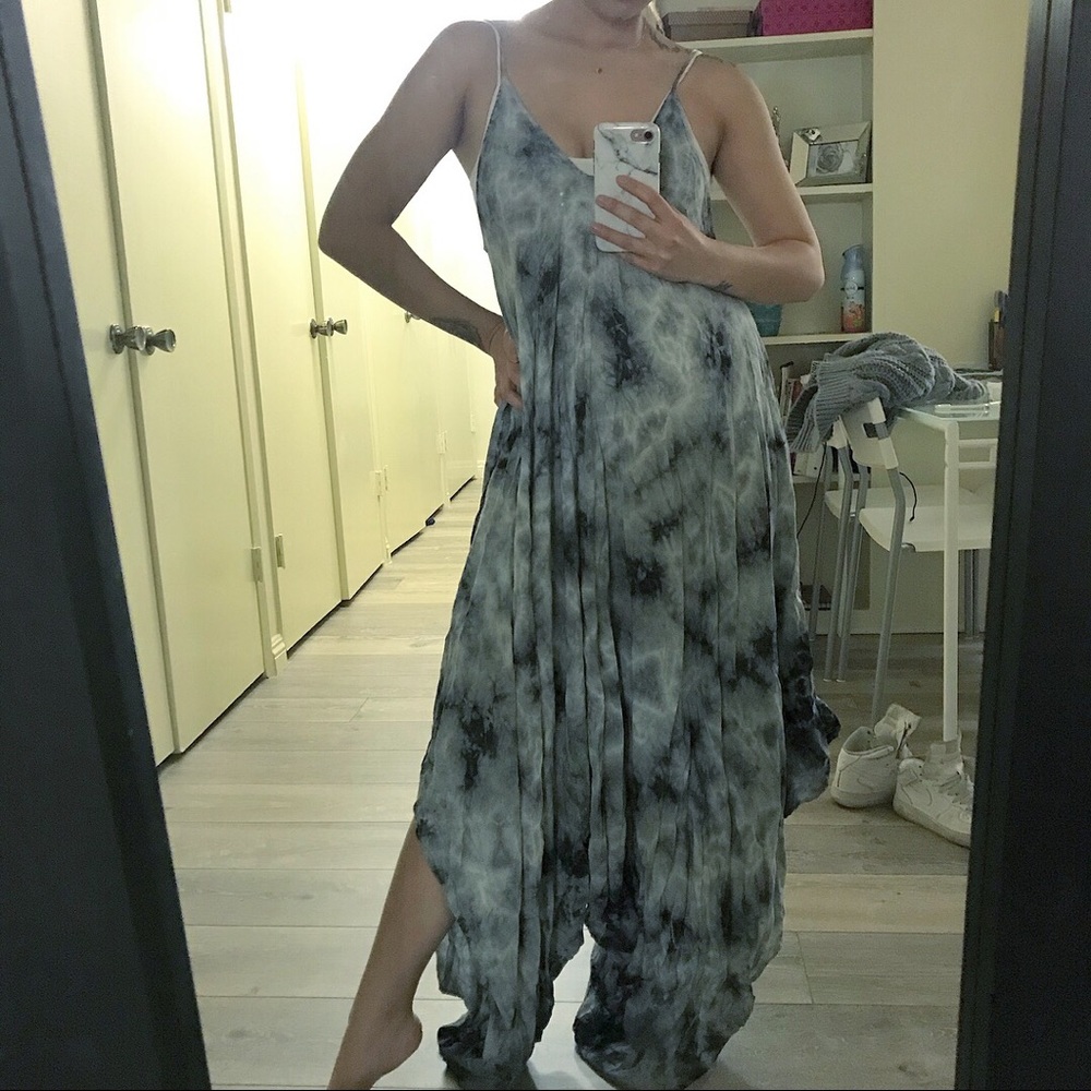 Tie dye harem romper